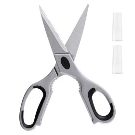 Kitchen Scissors, 2 Pack Durable Stainless Steel Kitchen Shears with Sheaths, Heavy Duty Cooking Shears with Soft Grip Comfort Handle